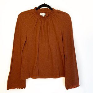[SOLD] Madewell Texture & Thread Ruffled Mock Neck